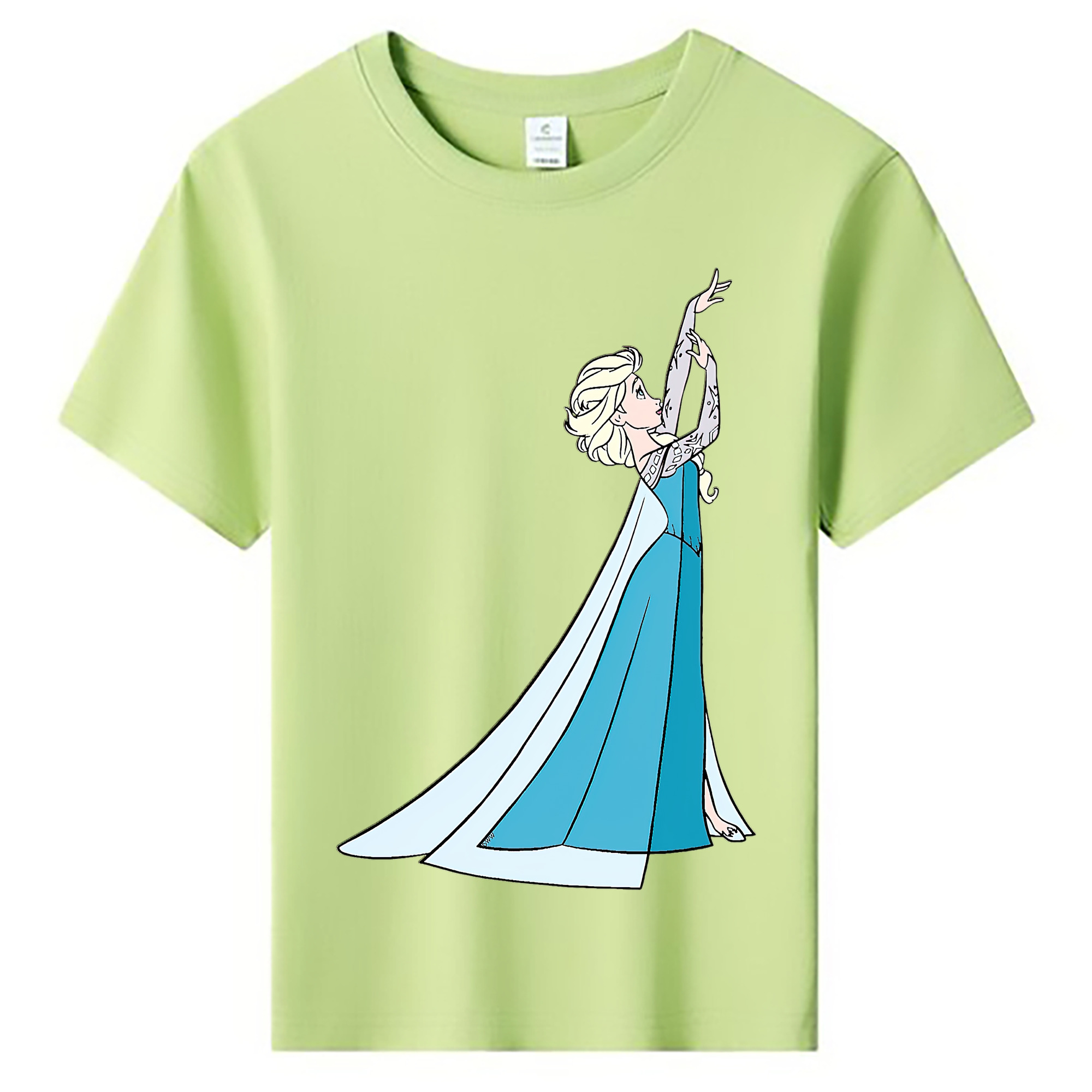 （画像用） アナと雪の女王 アンナ エルサ Frozen Anna Elsa 綿100％キッズTシャツ（フロントプリント）